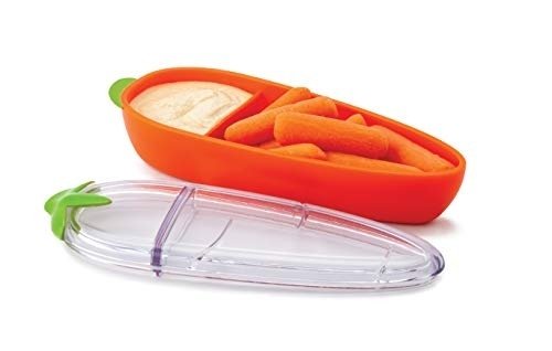 Joie Carrot, BPA Free, LFGB Approved, Sectioned Food Container for Snacks, One Size, Orange