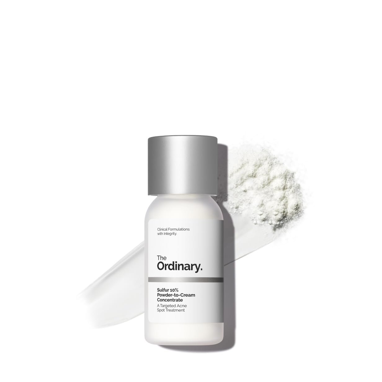 416FqrQAAxL.jpg The Ordinary Sulfur 10% Powder-to-Cream Acne Spot Treatment Concentrate, Reduces Pimple Size and Zit Redness, 0.18 Oz - Image 1
