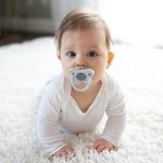 Dr. Brown’s HappyPaci 100% Silicone Pacifier 0-6m, BPA Free, White Blue Light Blue 3-Pack - Image 4
