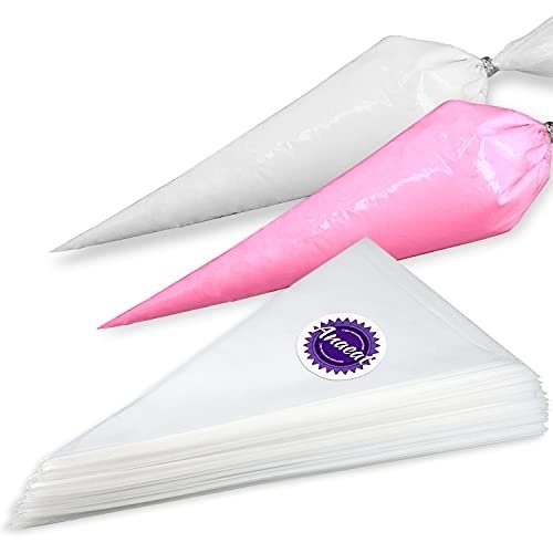 Anaeat Pastry Piping Bags Anti-Burst - Extra Thick 100 Pack Cake Decorating Bags, Disposable Cupcake Icing Bags for Cake, Cupcakes, Cookies & Frosting - Professional Baking Tools for Bakers (12")