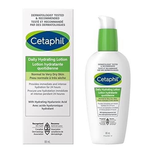 41RFJ1mhZuL.jpg Cetaphil Daily Hydrating Lotion with Hyaluronic Acid - 24Hr Hydration - Fragrance-Free, Paraben-Free - For Dry and Sensitive Skin, 88ml - Image 1