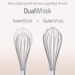 Whisk Wiper - Wipe a Whisk Easily - Multipurpose Kitchen Tool Made In USA - Includes 11" Stainless-Steel Whisk - Cool Baking Gadget, A Great Gift For Men & Women (2pc Whisk Wiper Set, Clear) - Image 3