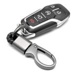 EYANBIS Car Key Fob Keychains Leather Holder Key Chain Sturdy Metal with D-Ring for Men and Women 2 Pack, 1 Pack Black & 1 Pack Red, 360 Degree Rotatable, with Screwdriver - Image 6