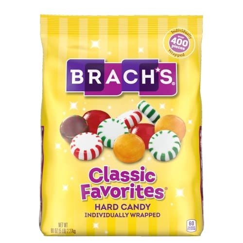 41Y2Hrvlv1L.jpg Brach's Classic Favorites Hard Candy - 400 Pieces, 5 Pound Bulk Bag | Easter Gift Basket Candy| Easter Egg Filler - Image 1