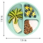 Hippypotamus Toddler Plates with Suction - Baby Plates - 100% Food-Grade Silicone Divided Plates - BPA Free - Dishwasher Safe - Set of 3 (Pink/Mint/Lavender) - Image 5