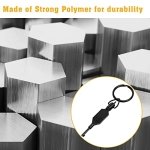 Flat Knurled Swivel Key, Standard Handcuff Key with Detachable Keyring, Black- 2 PACK - Image 6