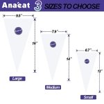 Anaeat Pastry Piping Bags Anti-Burst - Extra Thick 100 Pack Cake Decorating Bags, Disposable Cupcake Icing Bags for Cake, Cupcakes, Cookies & Frosting - Professional Baking Tools for Bakers (12") - Image 4