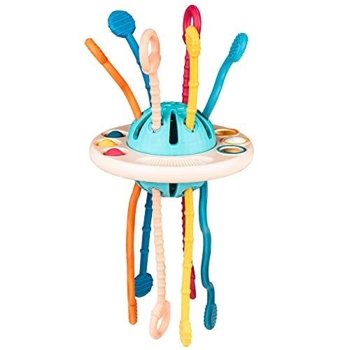 41v-XJG-xVL.jpg Baby Toys 6 to 12-18 Months,Montessori Toys for 1 Year Old,Sensory Toys for Toddlers,Pull String Activity Motor Skills for Travel,Infants Toys for 1 Year Old,for Babies Girls Boys Gifts - Image 1