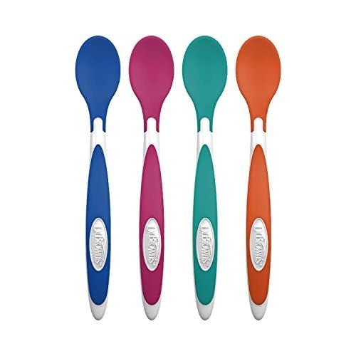 41ygtatRNML.jpg Dr. Brown's Designed to Nourish TempCheck Spoons, 4-Pack, Blue - Image 1
