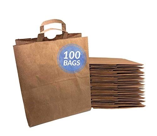41ymnCn1CyL.jpg Reli. Paper Grocery Bags w/Handles (100 Pcs, Bulk)(12"x7"x14") Large Paper Grocery Bags, Shopping Bags w/Handles - Heavy Duty 57 Lbs Basis - Takeout/To Go Bags, Retail Bags, Brown Kraft Paper Bags - Image 1