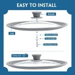 TOPULORS Universal Lid for Pots, Pans and Skillets, Tempered Glass with Silicone Rim Fits All 9 to 11 Inch Diameter Cookware, Frying Pan Cover, Replacement Lid, Dishwasher Safe, Grey - Image 5
