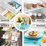 8 Pcs Refrigerator Liners, CaptainRay Washable Mats Covers Pads, Home Kitchen Gadgets Accessories Organization for Top Freezer Glass Shelf Wire Shelving Cupboard Cabinet Drawer(3 Blue+3 Green+2 Red) - Image 3