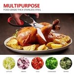 Tpotato kitchen scissors,kitchen shears heavy duty dishwasher safe,Stainless Steel Sharp utility food cooking Scissors multipurpose with cover cutting Meat, Poultry, Vegetables, fish,2 Pack - Image 3