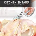 ONEBOM Kitchen Shears 2 Pack,Multi Function Kitchen Scissors Heavy Duty 304 Stainless Steel,for Chicken,Meat,Fish - Image 5