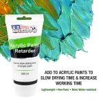 U.S. Art Supply Acrylic Retarder Acrylic Medium, 200ml Tube (6.7 Ounces) - Mixed with Color gives you longer Working Times - Image 6