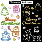 Shuttle Art 28 Pack Double Line Outline Markers, 14 Silver and 14 Gold Colors Squiggles Shimmer Markers Set, Self Outline Metallic Marker Pens for Drawing, Christmas Greeting Card, DIY Crafts - Image 5