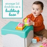 Infantino Super Soft 1st Building Blocks Activity Station, Easy-to-Hold for Babies & Toddlers, BPA-Free, Multi-Colored, 22-Piece Set with Storage Box and Mat - Image 7