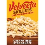 Velveeta Kraft Cheesy Skillets Dinner Kit Box, Creamy Beef Stroganoff, 11.6 Ounce