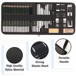 KALOUR 54-Pack Sketch Drawing Pencils Kit with Sketchbook,Include Graphite,Charcoal Pencils and Artists Tools,Pro Art Drawing Supplies for Adults Kids Beginners,ideal for Sketching Shading - Image 3