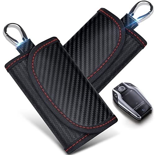 51GrqKwJhmL.jpg Faraday Key Fob Protector (2 PACK), 2022 New Faraday Bag Signal Blocking Car Key Faraday Case, Car RFID Faraday Cage Antitheft Products - Image 1