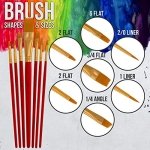 U.S. Art Supply Professional 24 Color Set of Outdoor Acrylic Paint in 2 Ounce Bottles, Plus a 7-Piece Brush Kit - Vivid Colors for Artists, Students - Use on Canvas, Rocks, Kids' Wood Crafts, and Toys - Image 3