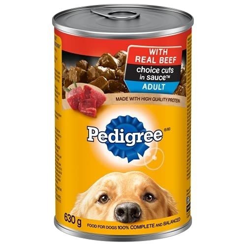 51fQVVcTQL.jpg PEDIGREE Choice Cuts in Sauce Adult Wet Dog Food Canned with Real Beef, 630g (12 Pack) - Image 1
