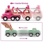 Toys for 1 2 3 Year Old Girl,5 in 1 Toddler Girl Toys,Carrier Truck Car Toys for 3 4 5 6 Year Old Toddler Girl with Music & Light,Pink Car Toys for 1 2 3 4 Year Old Girl,Toys for Girls Birthday Gifts… - Image 2