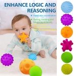 ROHSCE Baby Textured Multi Sensory Toys Massage Ball Gift Set BPA Free for Toddlers 1-3 Soft Balls Montessori Infant Baby Toys 6 to 12 Months 6 Pack - Image 6
