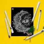 MARTCOLOR White Gel Pens Set, 6 Pack, 0.8mm Fine Point Pens Gel Ink Pens For Artists, Archival Ink Pens, White highlight Pens for Black Paper Drawing, Illustration, Sketching, Writing - Image 2