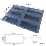 Bluedrop Silicone Bread Forms Square Shape Bread Molds Non Stick Bakery Trays Silicone Coated Fiber Glass 6 Caves Rectangle Moulds - Image 8