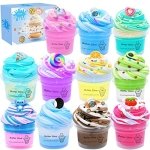 Butter Slime Kit Two-Toned 11 Packed Fidget Toy, Educational Slime Toys, Birthday Gifts Prize Party Favors for Girl Boys Kids 6 7 8 9 10 11 12 - Image 2