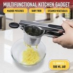 Cook Army Potato Ricer Stainless Steel Professional – 15 Oz Ricer Kitchen Tool With 3 Interchangeable Discs & Non Slip Handle – Mashed Potatoes Ricer & 3 in 1 Veggie Potato Peeler Knife Gadget - Image 8