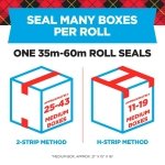 Scotch Heavy Duty Shipping Packing Tape, Clear, 1.88 in. x 54.6 yd. - Image 3