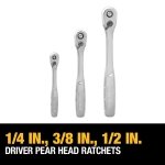 DEWALT 192 Pcs. Mechanics Tool Set, 1/2, 1/4, 3/8 Socket Set, SAE and Metric Socket Wrench Set, Hard Shell Tool Box (DWMT75049) - Image 3