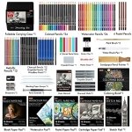 124 PCS Drawing Kit, Shuttle Art Professional Drawing Supplies with Sketch, Charcoal, Colored, Graphite, Pastel Pencils & Sticks, Complete Drawing Tools and Paper Pads in Zipper Case for Artists& Kids - Image 8