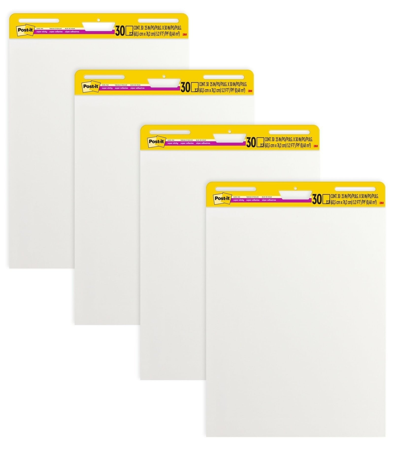 61ZIppMFF9L.jpg Post-it Super Sticky Easel Pad, 25 x 30 in, White Lined, 4 Pads - Image 1