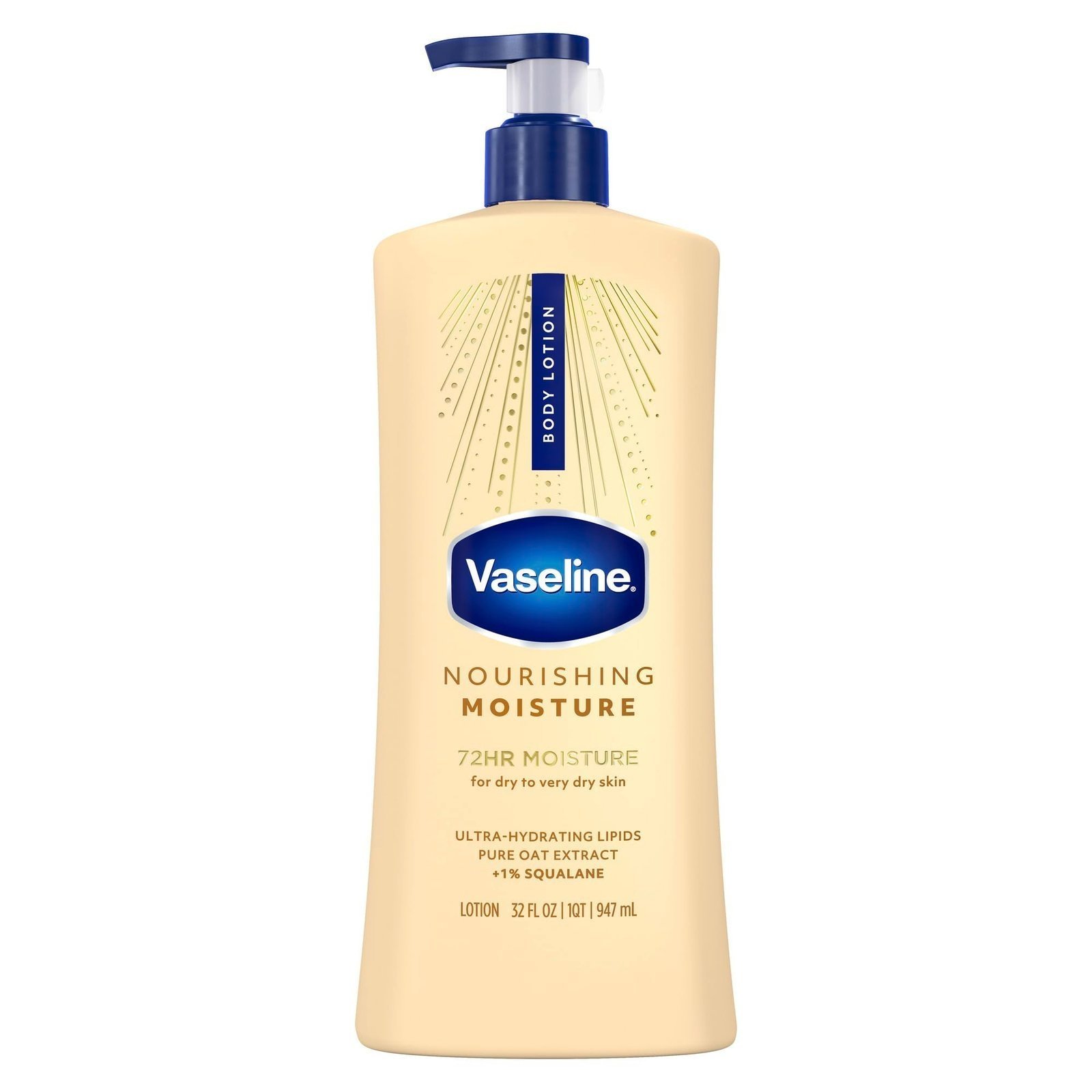 Vaseline Nourishing Moisture Body Lotion for Dry Skin + Oat Extract 32oz