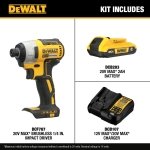 DEWALT 20V MAX Impact Driver, 1/4 Inch, Battery and Charger Included (DCF787D1) - Image 2
