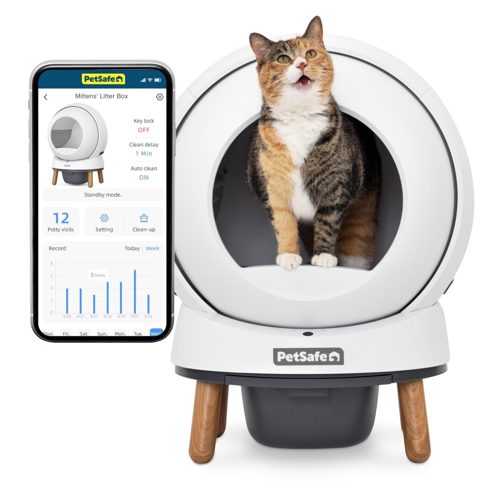 715BPlGMsWL.jpg PetSafe ScoopFree SmartSpin Self-Cleaning Litter Box - Image 1