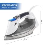 BEAUTURAL 1800-Watt Steam Iron with Digital LCD Screen, Double-Layer and Ceramic Coated Soleplate, 3-Way Auto-Off, 9 Preset Temperature and Steam Settings for Variable Fabric - Image 2