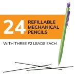 BIC Xtra Strong Mechanical Pencils with Erasers, Thick Point (0.9mm), 24-Count, Mechanical Pencils for School or Office Supplies - Image 2