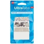 Avery Ultra Tabs, 2" x 1.5" Repositionable, Holographic, 18 Tabs