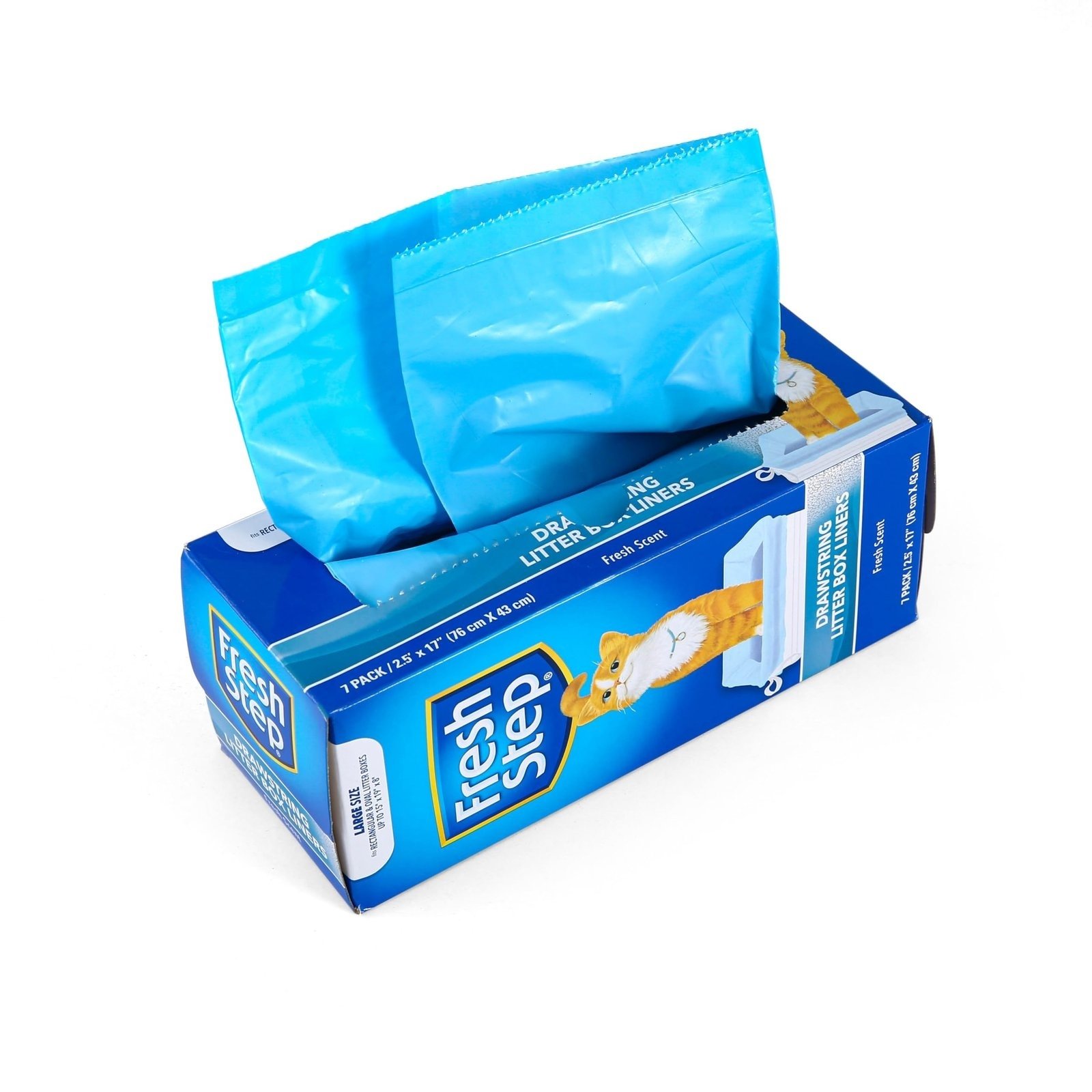 71Yo5pBDuOL-1.jpg Fresh Step Drawstring Litter Box Liners, Scented, Large - Image 1