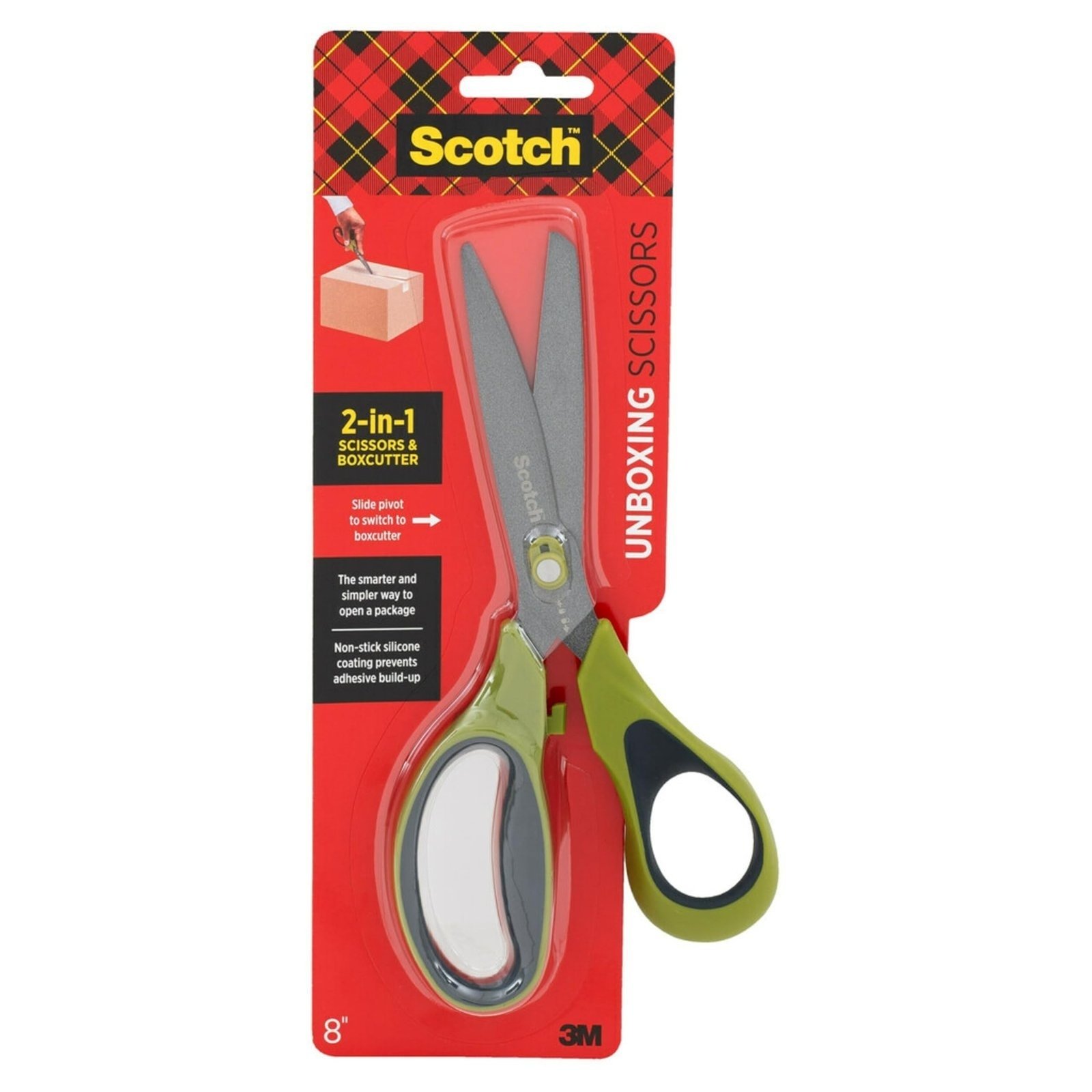 71dHoRoB06L.jpg Scotch Non-Stick Unboxing Scissors, 8-inch - Image 1