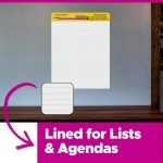 Post-it Super Sticky Easel Pad, 25 x 30 in, White Lined, 2 Pads - Image 10