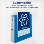 Avery® Heavy-Duty View 3 Ring Binder, 2" Rings, 1 Pacific Blue Binder - Image 3