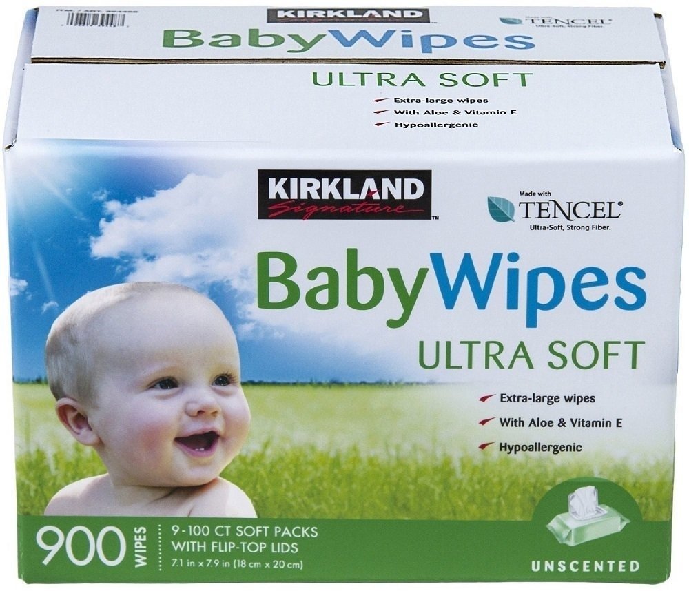 71tERD2F8zL-1.jpg Kirkland Signature Baby Wipes Ultra Soft Unscented eiwKbn, 4 Box of 900 ct - Image 1