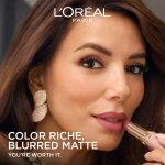 L'Oreal Paris Colour Riche Blurred Matte Lipstick for Moisturized Lips, Lip Makeup with Argan Oil and Vitamin E, Worth It - Image 6