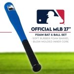 Franklin Sports MLB 27in Foam Bat & Ball Set - Kids Baseball and Bat Set - Includes Foam Bat and Ball - Officical MLB Licensed Product - Blue - Image 2