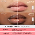 L'Oreal Paris Plump Ambition Hyaluron Lip Oil, 24 HR Lip Gloss with Hyaluronic Acid, Volumizing Formula with Glass-Like Shine, Worth It 601, 0.16 Fl Oz - Image 4